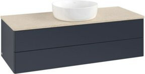 V&B Waschtischunterschrank Antao mit Beleuchtung, Blau lackiert, B/T/H: 120 x 50 x 50 cm - Bild 1