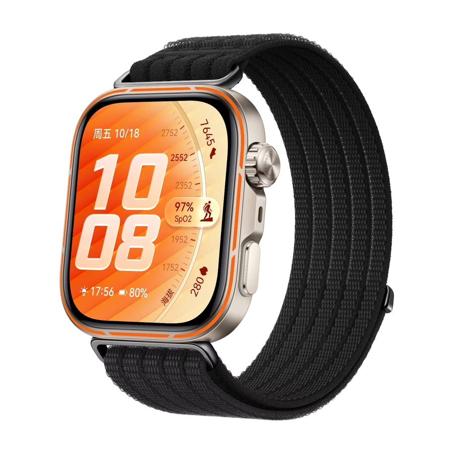 I LOVE LUO Uhrenarmband Nylon, Orange, Huawei Watch Fit 5 4 3 - Bild 2