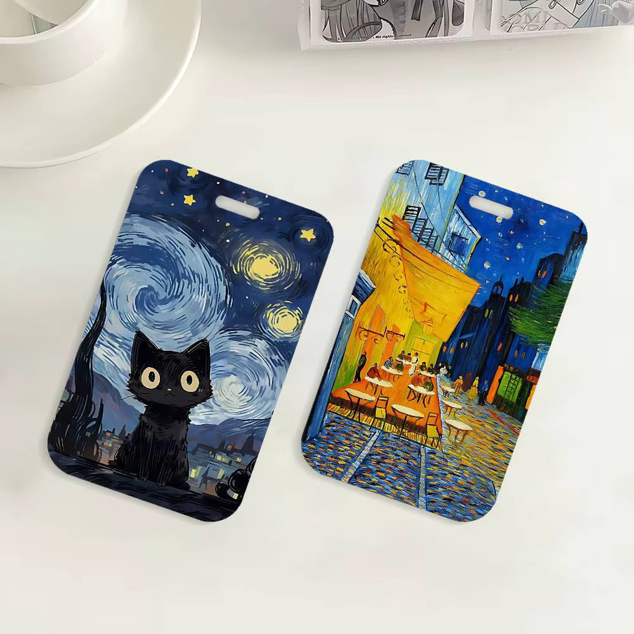 V-Vans G-Gogh Art Ausweishalter mit Umhängeband in Multicolour für Büro und Schule - Bild 5