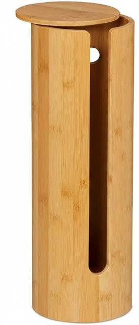 Relaxdays Toilettenpapier Aufbewahrung aus Bambus in Natur, freistehender Ersatzrollenhalter für 4 Rollen, Höhe: 42 cm, Breite: 14,5 cm, Tiefe: 14,5 cm - Bild 1