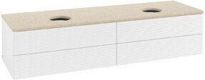 V&B Waschtischunterschrank Antao mit Frontstruktur in Weiß, B/T: 160 x 50 cm - Bild 1