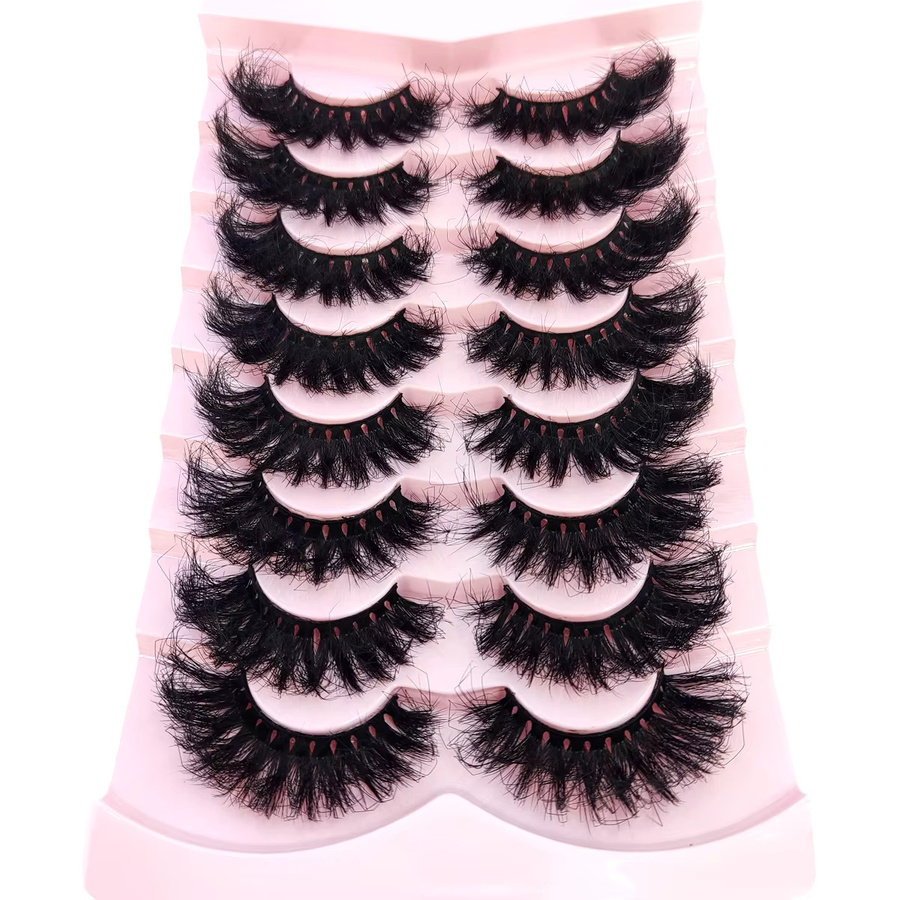 HBZGTLAD Falsche Wimpern, 3D, Black, Unisex, 8 Paar - Bild 2