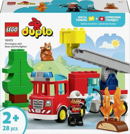 LEGO DUPLO Löschauto mit Schlauch und Feuerwehrmann ab 2 Jahren