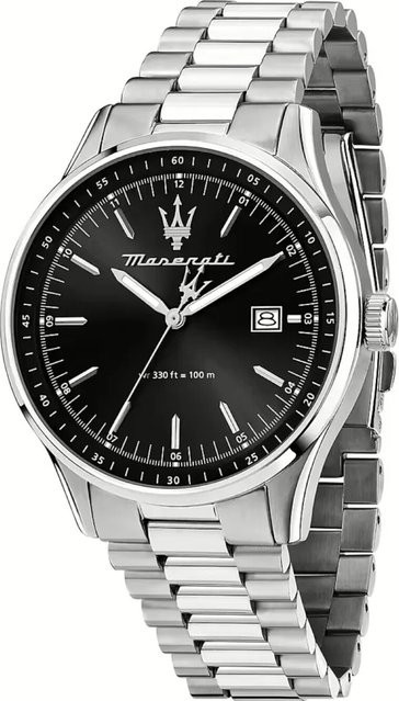 Maserati Herrenuhr Sorpasso, Quarz, Edelstahl, Schwarz, 42 mm, 10 ATM - Bild 1
