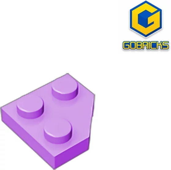 Gobricks GDS-1503 Keil, Platte 2 x 2 geschnittene Ecke, Technik, Lila - Bild 1