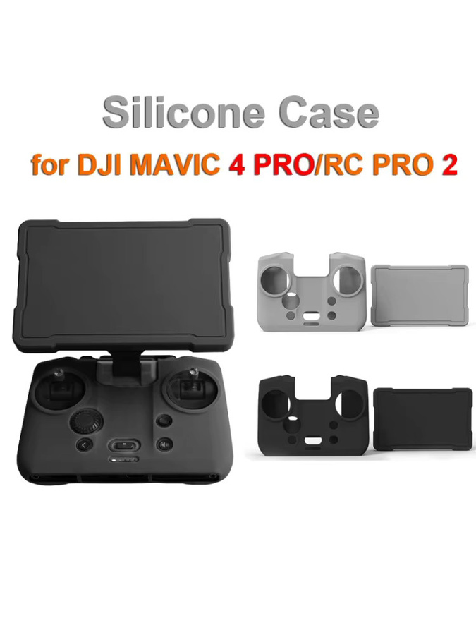 Silikonhülle und Displayschutzfolie für DJI RC PRO 2 und DJI MAVIC 4 PRO Controller in Grau - Bild 5