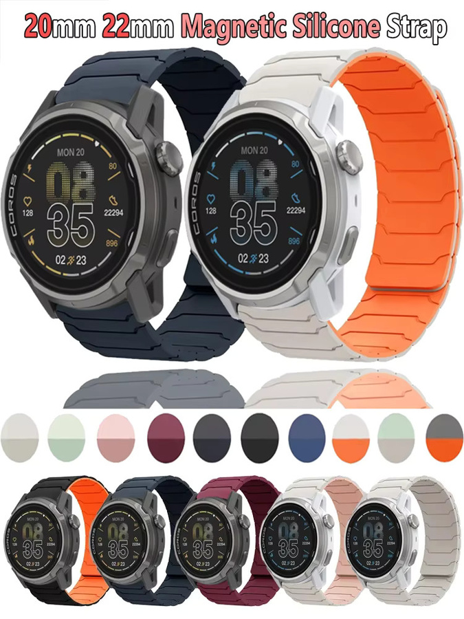 Uhrenarmband Silikon, magnetisch, Schwarz, Unisex - Bild 5