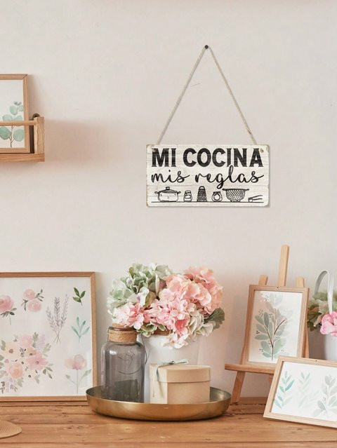 Putuo Decor Holzschild zum Aufhängen Welcome To Our Little Home Relax And Be Happy Now mehrfarbig - Bild 1