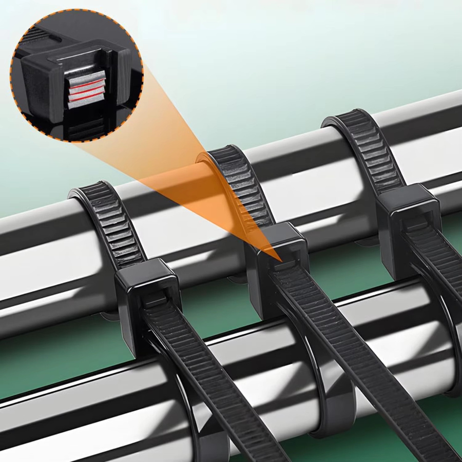 Wiederverwendbare Nylon-Kabelbinder aus Kunststoff als Mehrzweck-Befestigungsschlaufe für dein Heimbüro in Schwarz oder Weiß - Bild 2