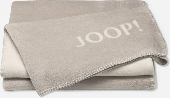 Wohndecke JOOP! Living UNI-DOUBLEFACE in Sand-Creme, reversible Decke aus Baumwolle und Polyester - Bild 1