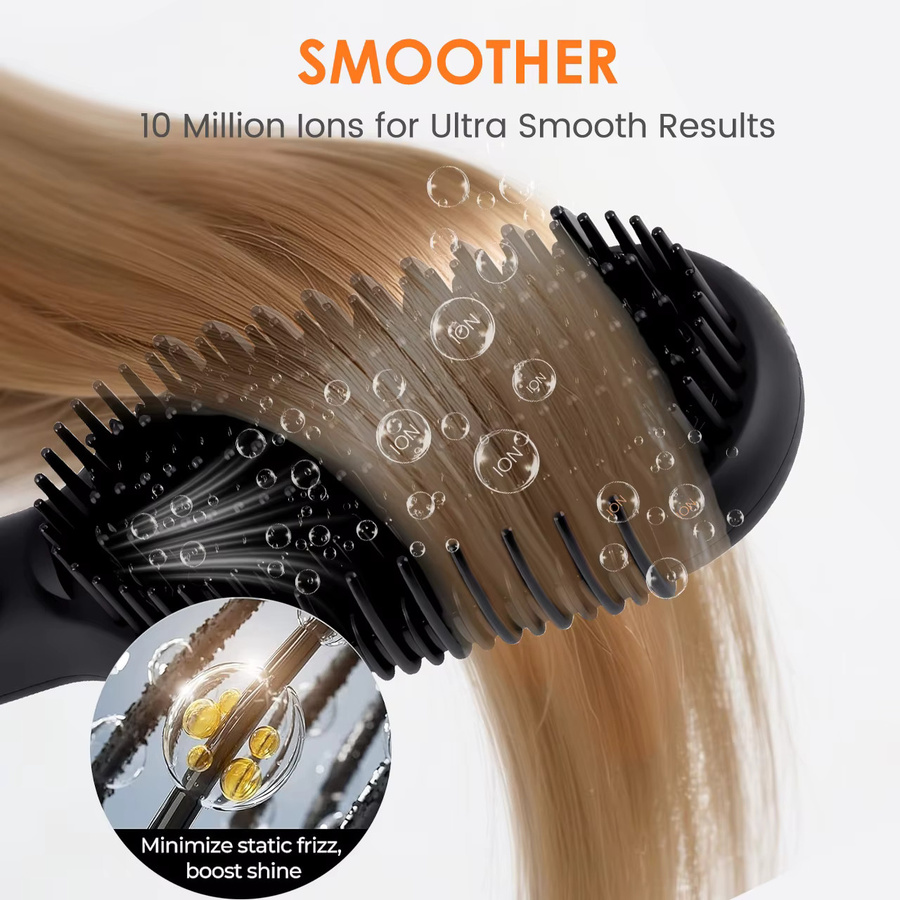 Hatteker Haarglätter-Bürste, Schwarz, Unisex - Bild 5