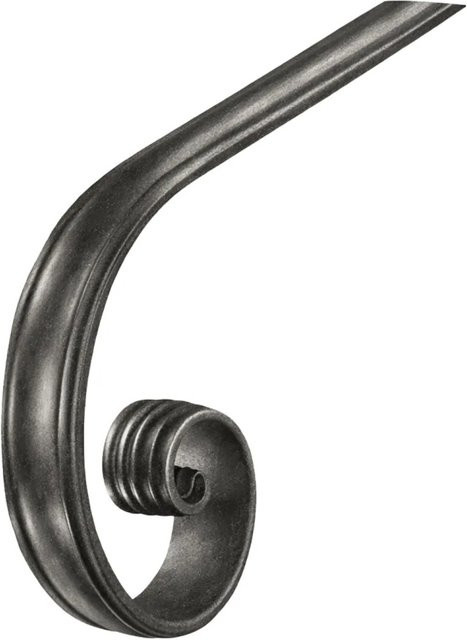 FeNau Handlaufanfänger aus Edelstahl in Grau, gerollt, B/T/H: 200 x 180 mm - Bild 1