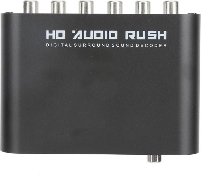 mfySpace 5.1CH DTS Konverter AC-3 Audio Decoder Digital Optisch Koaxial zu Analog in Schwarz - Bild 1