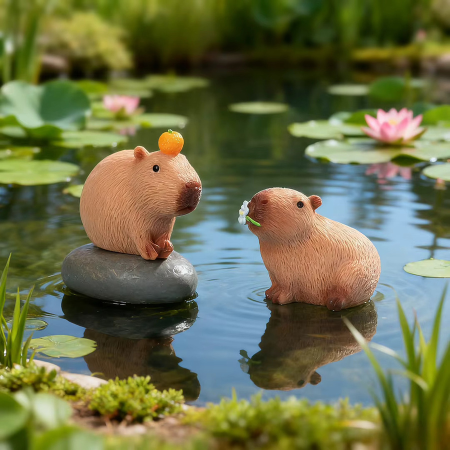 mobokono Capybara-Figuren, Mini-Figurinen, 7-teiliges Set - Bild 2