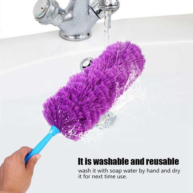 KaiSai Waschbarer Antistatischer Mikrofaser Staubwedel in Purple für Zuhause und Auto - Bild 1