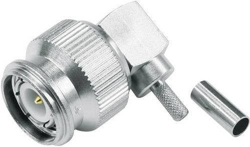 Telegärtner TNC-Steckverbinder Stecker gewinkelt silber 50 Ohm - Bild 1