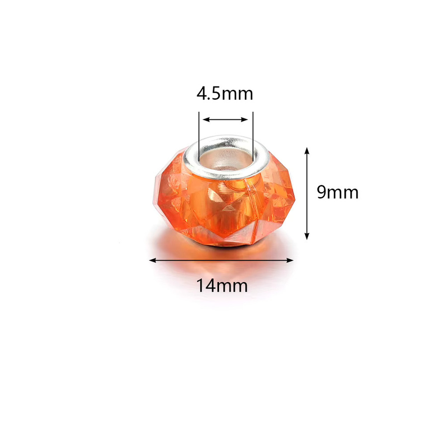louleur Distanzperlen Harz, transparent, 14x9mm, Unisex - Bild 2