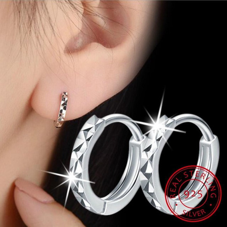 Allbestart Creolen 925 Silber, Unisex
