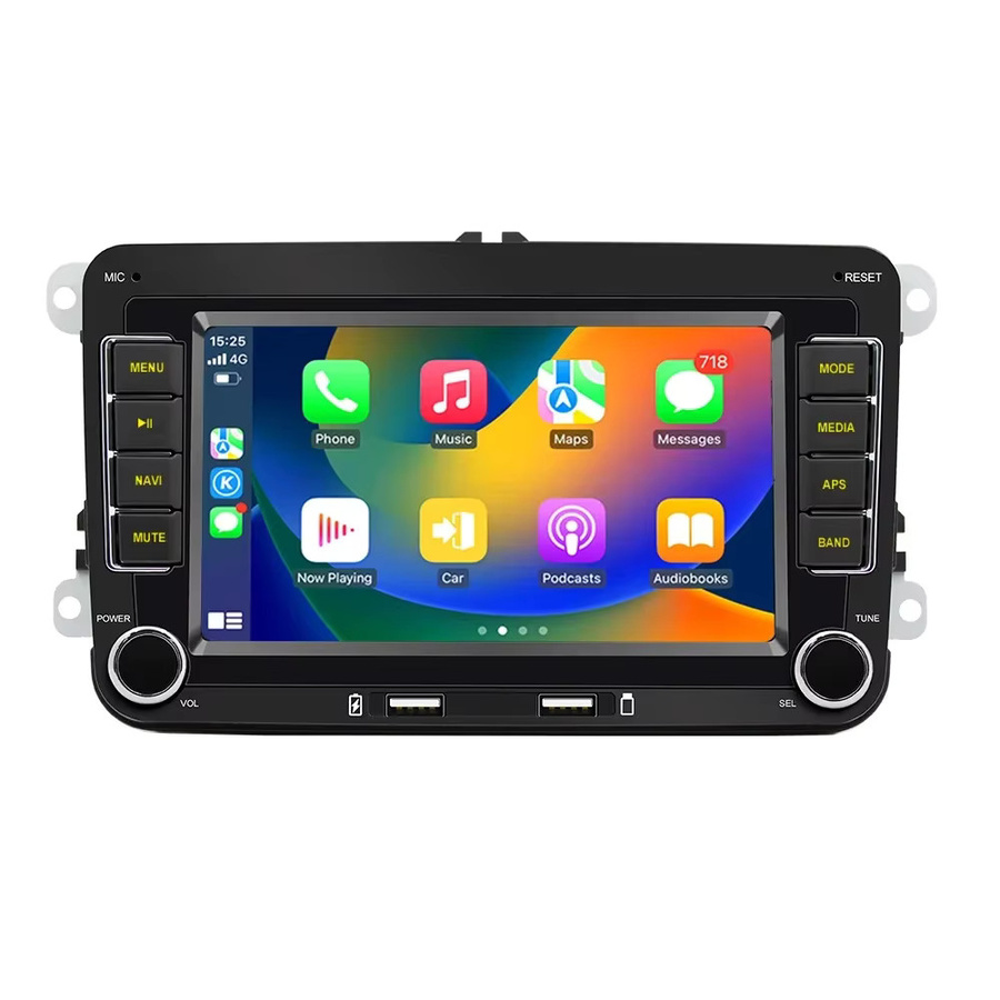 Icreative Android Autoradio mit 7 Zoll Display für Volkswagen Golf 5 6 Polo Passat B6 B7 CC Jetta Caddy in Schwarz mit GPS und Wireless Carplay - Bild 6