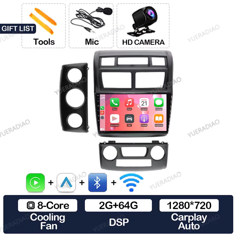 RNABAU Android 17 Autoradio für Kia Sportage 2 (2008 - 2010) mit GPS, 4G, WiFi und Bluetooth, 2DIN Multimedia Stereo Videoplayer in Schwarz - Bild 7