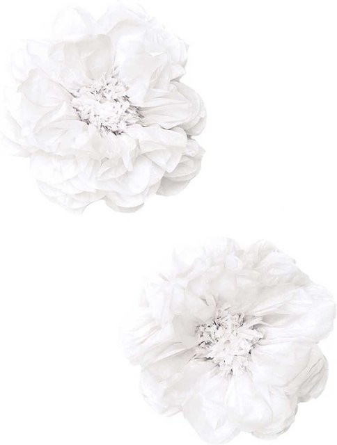 Rico Design Seidenpapierblumen in Weiß, 2 Stück, Höhe: 25 cm - Bild 1