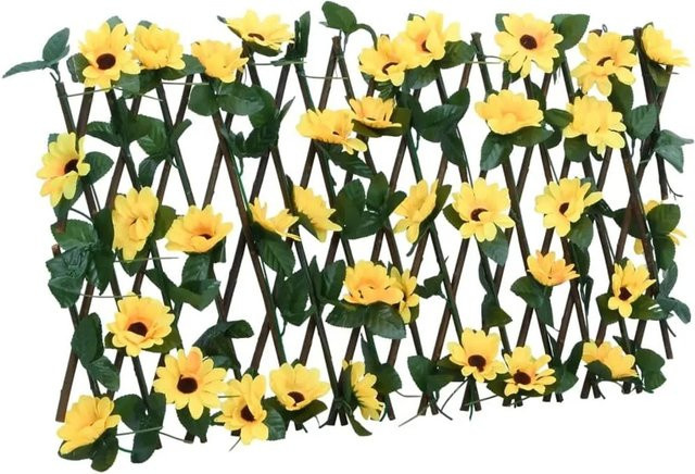 vidaXL Rankgitter mit künstlichem Efeu, 5er Set, grün, Höhe: 180 cm, Breite: 20 cm - Bild 1