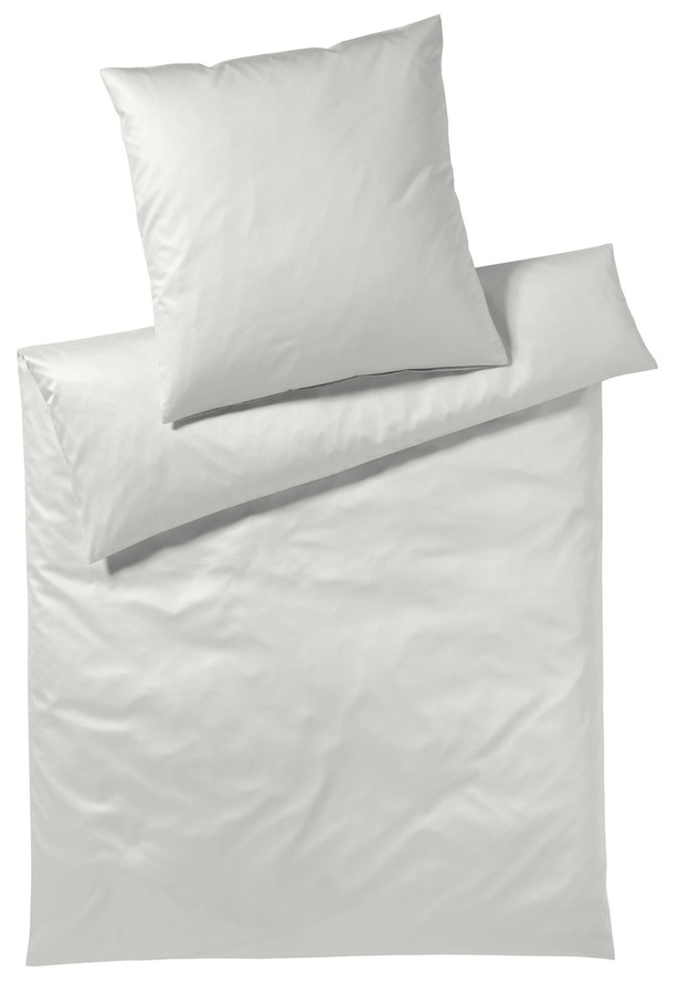 Solid 6800 Mako-Satin Kissenbezug aus Baumwolle mit Reißverschluss, 40 x 80 cm - Bild 1
