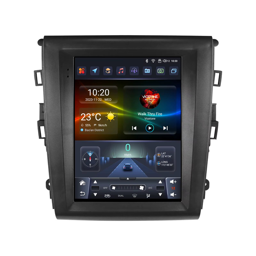 OSSURET Intelligentes Autoradio für Ford Fusion Mondeo MK5 2013–2019 mit 9,7 Zoll Display, Wireless CarPlay, Android Auto, 4G und WiFi in Schwarz - Bild 7