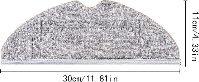 Roborock Dual Vibration Mopp Pads für S8 S8 Plus S8 Pro Ultra G20, Grau, B/T: 30,0 x 11,0 cm - Bild 1