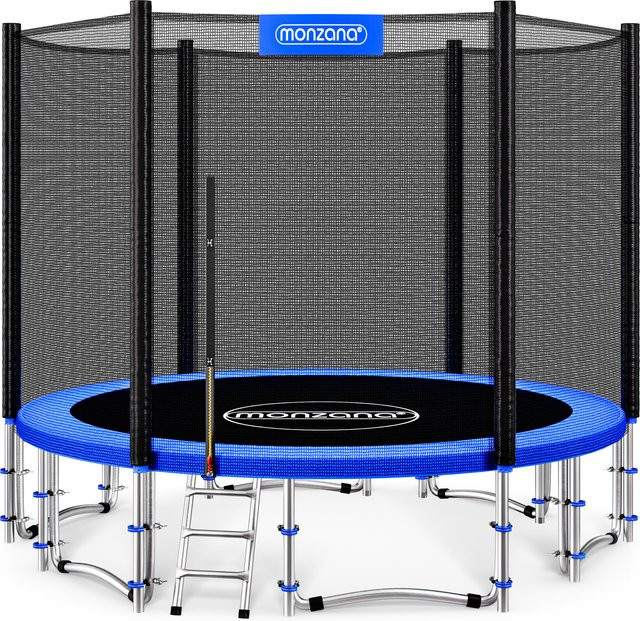 MONZANA Trampolin Ø366cm mit Sicherheitsnetz TÜV SÜD GS Blau - Bild 1