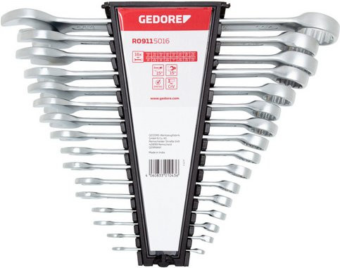 Gedore red Ringmaulschlüssel-Satz, 16-teilig, AF 1/4-1.1/4, silberfarben - Bild 1