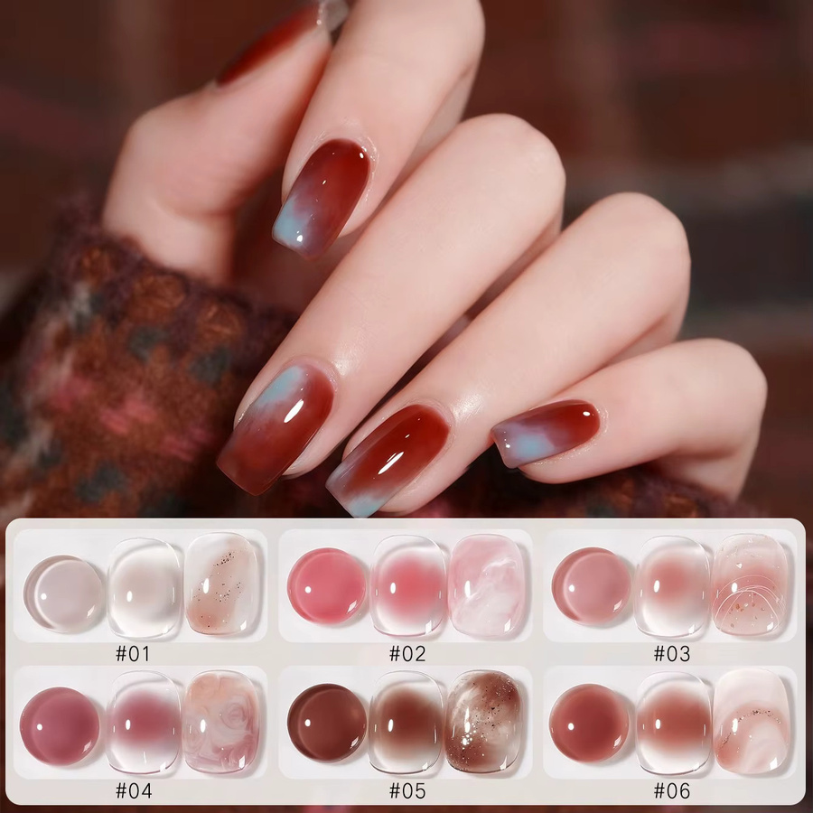 MIANEL Pink Series Jelly Gel Nagellack, 10 ml, Glänzend - Bild 2