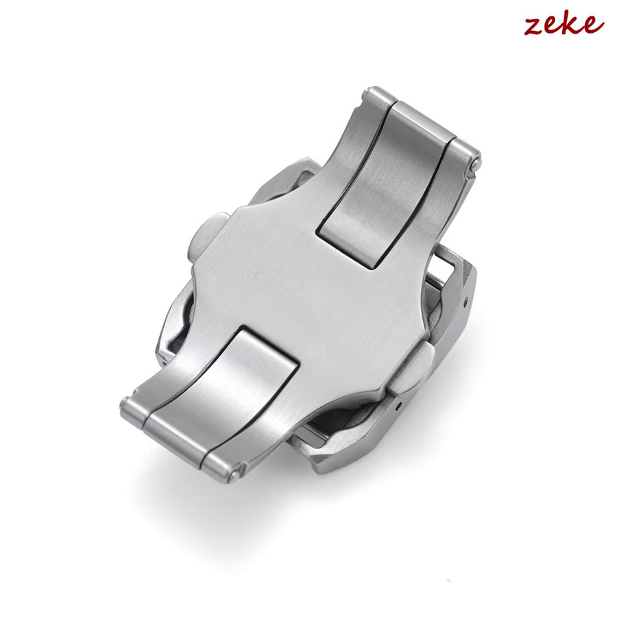 crazyband Uhrenverschluss Edelstahl, Schmetterlings-Faltschließe, Silber, Unisex - Bild 3