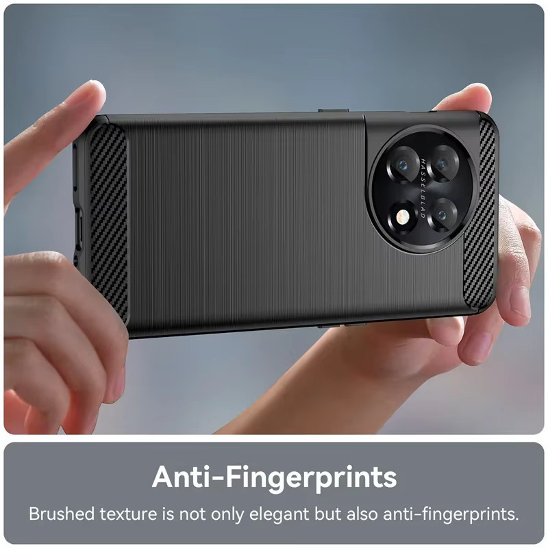 Stoßfeste TPU Schutzhülle mit Carbon-Faser-Optik für OnePlus 13, 12, 11, 12R, 10 Pro, 10T, 9 in Schwarz und Blau - Bild 5