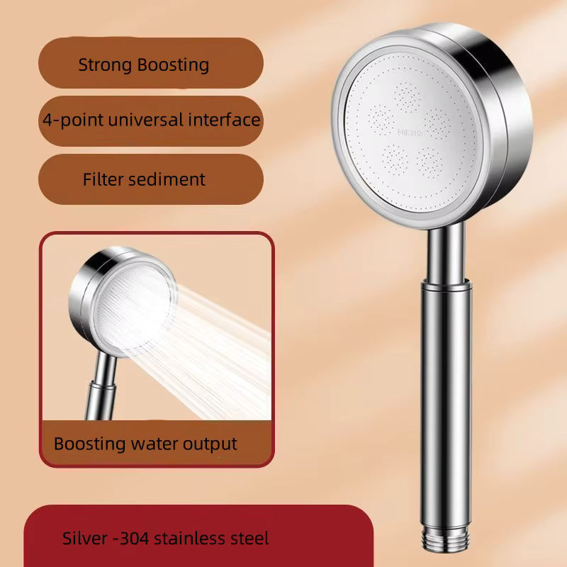 Xiaomi Duschkopf aus Edelstahl 304 in Silber Chrome, runder Hochdruck-Duschkopf für dein Badezimmer - Bild 3