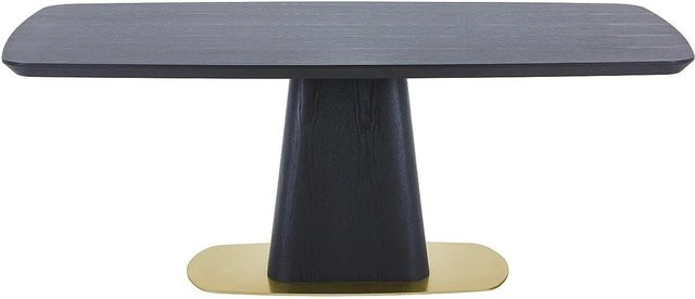 Dylora Esstisch im Art Déco Design, Schwarz und Gold, Rechteckig, Breite: 200 cm - Bild 1