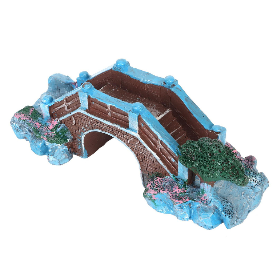 OutsideWorld Aquarium Bogenbrücke aus Harz als dekoratives Ornament zur Landschaftsgestaltung in Multicolor - Bild 3