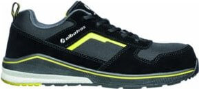 Albatros Court Black Low S3 ESD Sicherheitshalbschuh aus Veloursleder in Schwarz und Gelb, Schuhgröße 40 - Bild 2