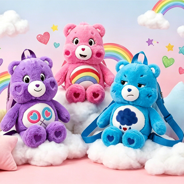 Care Bears Plüsch-Rucksack, 40 cm, blau - Bild 1