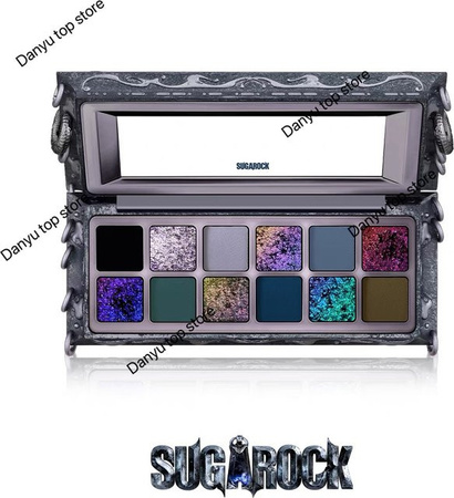 Sugarock Dark Dust Lidschatten-Palette, 12 Farben, Unisex