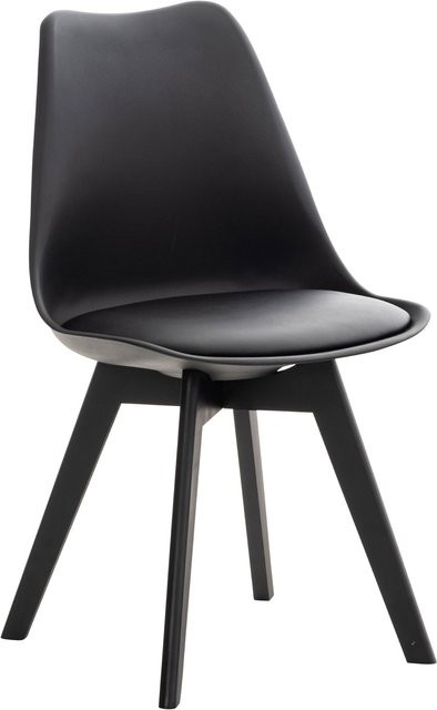 TPFLiving Stuhl Lines in Schwarz mit Buchenholz-Gestell für Esszimmer und Küche - Bild 1