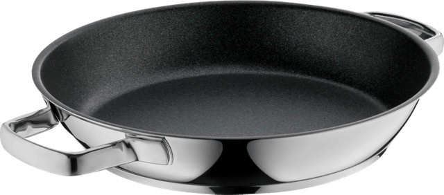 WMF PermaDur Advance Servierpfanne mit Antihaftbeschichtung aus Aluminium, Farbe Schwarz/Silber, Durchmesser: 28 cm - Bild 1