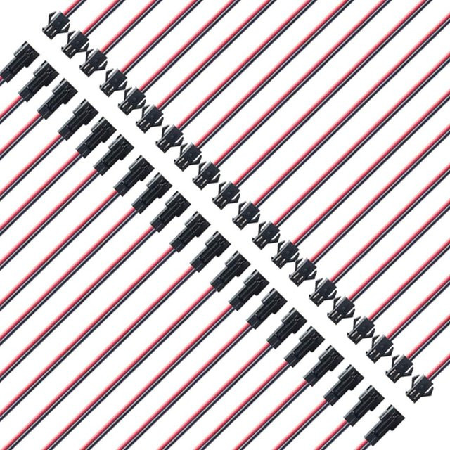 10 Paar AOKIN JST SM Kabel mit Buchse und Stecker für LED-Streifen, 15 cm, Schwarz, 2/3/4/5 Pin für RGB 5050 3528 WS2801 APA02 WS2815 WS2813 - Bild 1