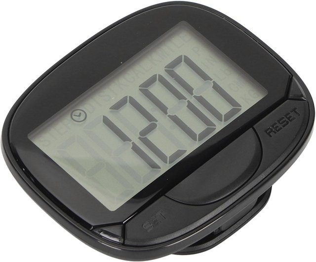 Fishine Fitness Tracker in Schwarz mit Großbildanzeige zur Messung von Schritten, Distanz und Kalorien inklusive Rückclip - Bild 1