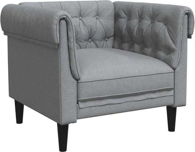 vidaXL Chesterfield Sofa Hellgrau mit Stoffbezug B/T/H: 78,5 x 74,5 x 74,5 cm - Bild 1