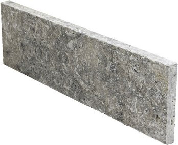 WOHNRAUSCH Randstein Mudra Grey aus Travertin in Grau/Beige, Rasenkante, L: 61 cm, B: 3 cm, H: 20 cm - Bild 1