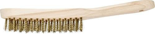 PFERD Handbürste HBU 3reihig mit Messing-Draht Ø 0,30 mm für Holz und Metall, Gold/Mehrfarbig, 10er Packung - Bild 1