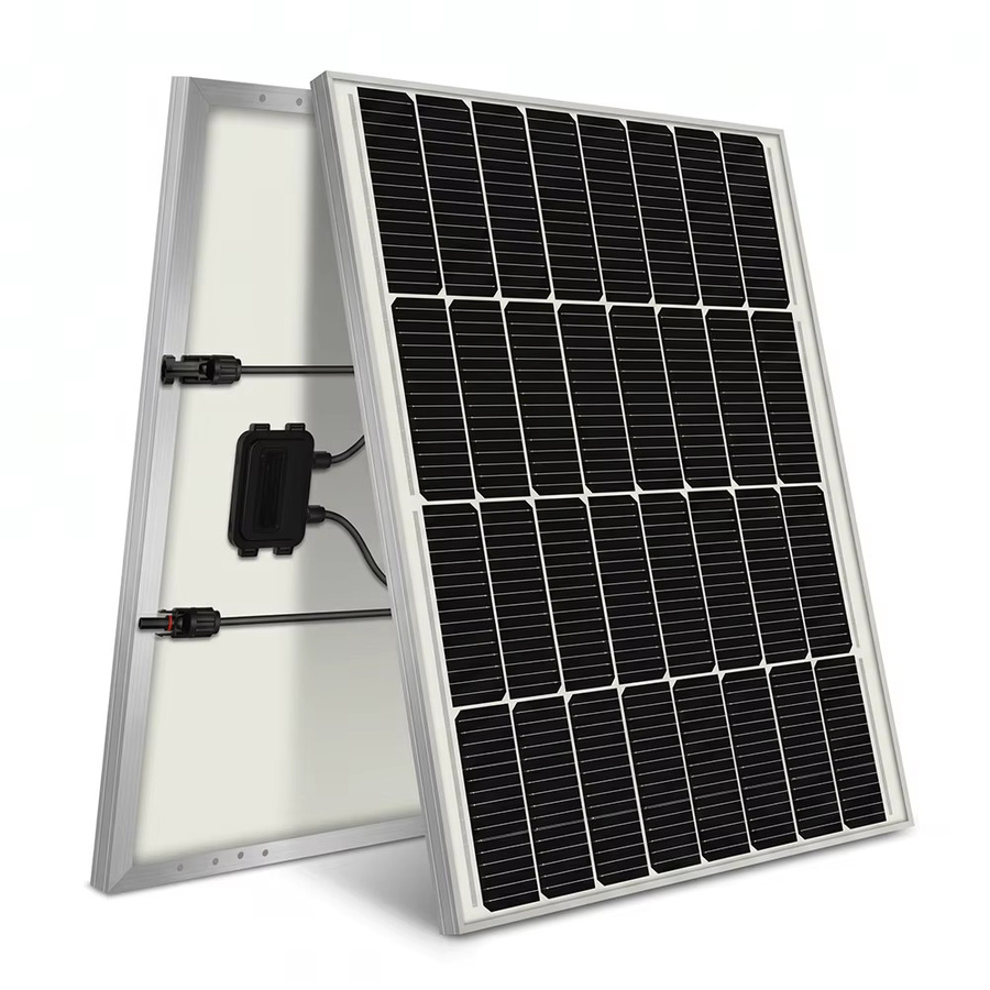 Monokristallines 80-W-Solarmodul ZGZXSEXHZ in Schwarz für mobile Stromversorgung beim Camping, Wandern und Bootfahren - Bild 8