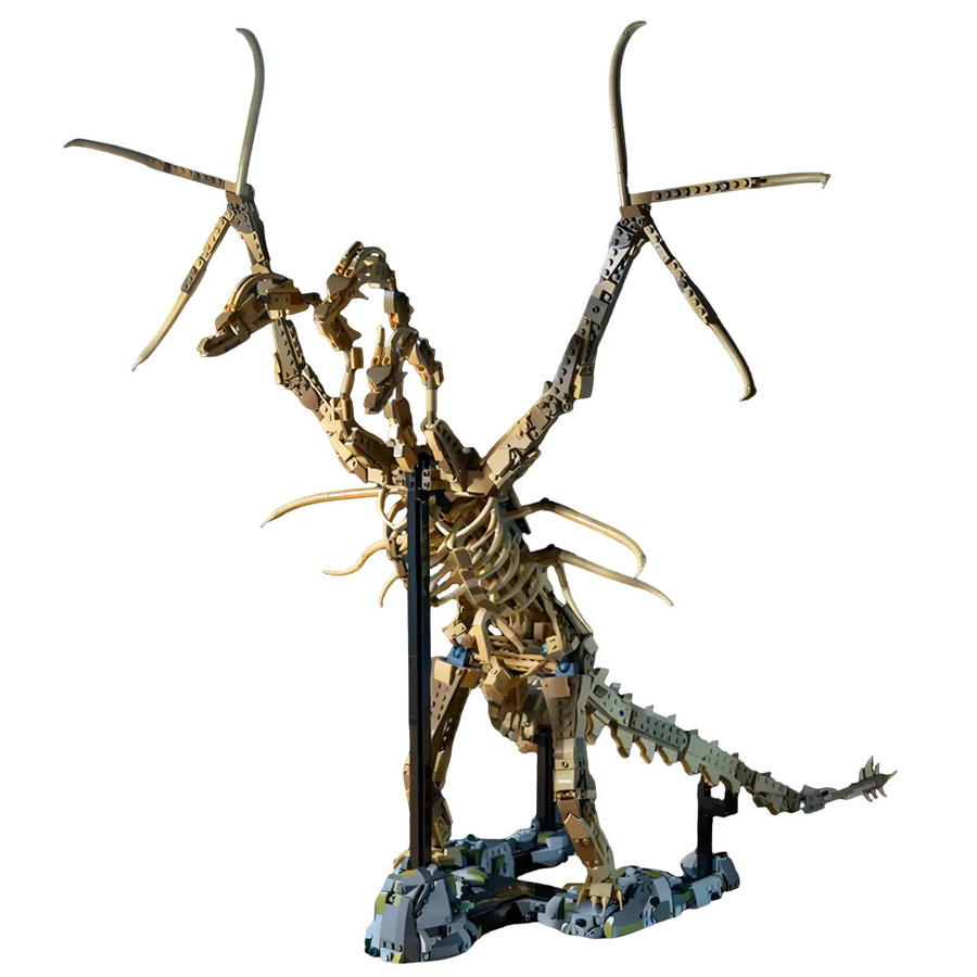 Gobricks King Ghidorah Fossil, Bausteine Modell, Fantasy - Bild 3