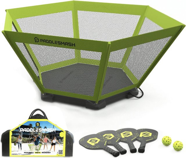 PaddleSmash 2in1 Pickleball & Roundnet Spiel mit faltbarer Basis - Bild 1